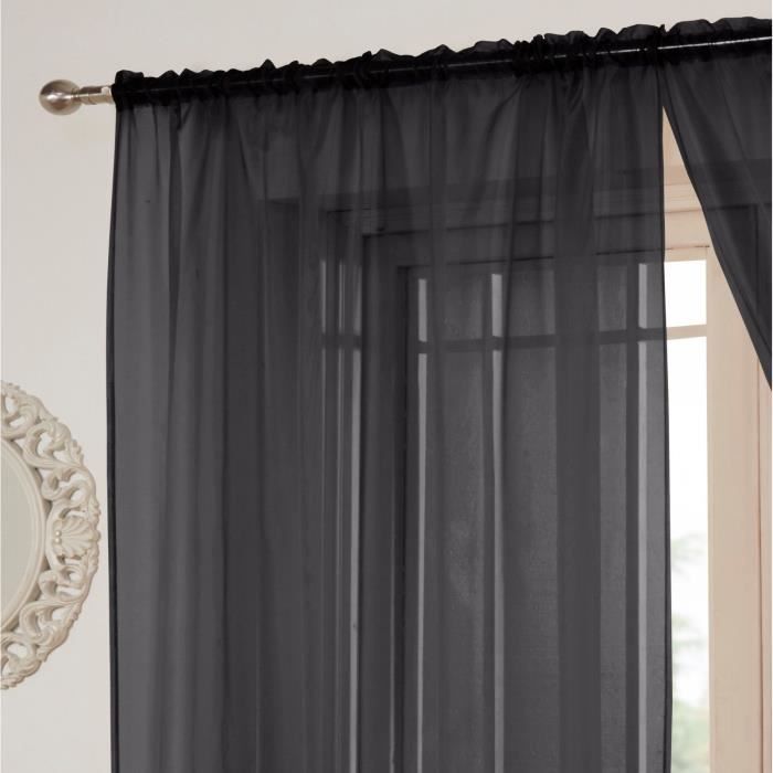Tonys Textiles - Lot de 2 Rideaux Lucy Style Voilage - avec Passe ... Tonys Textiles - Lot de 2 Rideaux Lucy Style Voilage - avec Passe ...