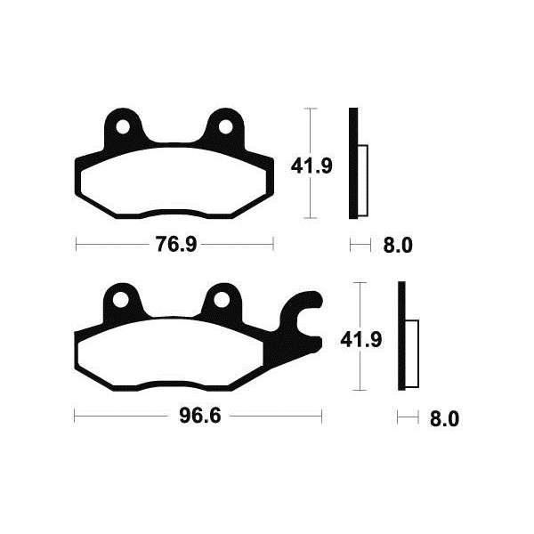 PLAQUETTES DE FREINS METAL FRIT/É ARRI/ÈRE HONDA 125 250 CR 1987 2001 JLP RACING
