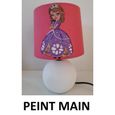 Chevet Lampe Peint Ceramique Princesse Pied Sofia Main zSVpUM