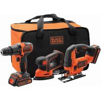 PERCEUSE BLACK&DECKER Kit 18V BCK31S1S - Perceuse à percuss PERCEUSE BLACK&DECKER Kit 18V BCK31S1S - Perceuse à percuss
