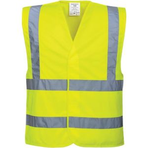 Portwest Gilet De Sécurité Jaune Haute Visibilité Maille MeshAir - Taille S/M, Norme EN ISO 20471