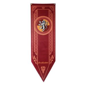 Bannière Harry Potter Gryffondor 125x70 Cm – Décoration Murale Officielle Pour Fans Et Collectionneurs