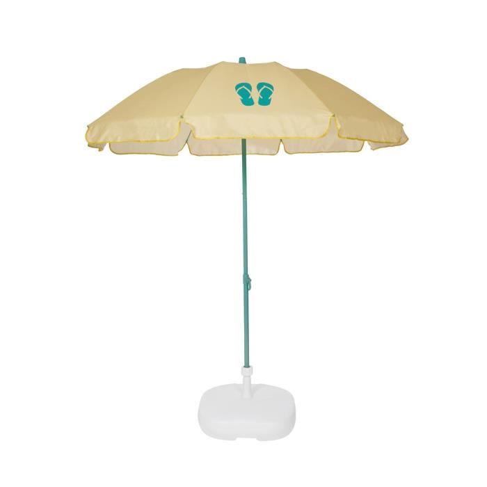 EZPELETA Parasol de plage Fold - Ø 180 cm - Tongs vert Socle non inclus