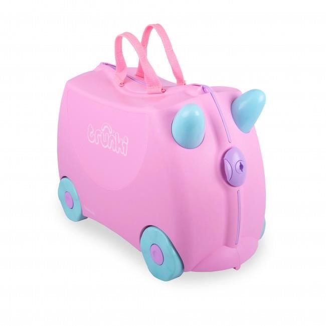 TRUNKI Ride-on Valise à roulettes Rosie - Rose clair