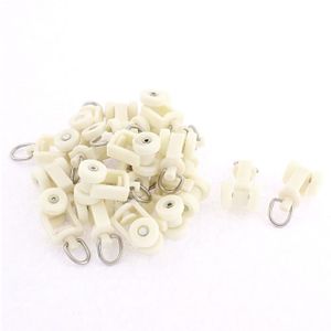 Lot De 20 Galets Roulants Pour Rail De Rideau - Silencieux, Plastique - Dimensions 3x2,5x2 Cm