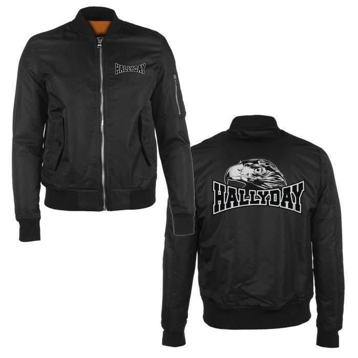 Bombers Tête d'Aigle Johnny Hallyday - Homme - Noir