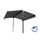 Store double pente motorisé 6x2x3 m - Toile grise