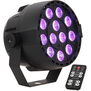 IBIZA PAR-MINI-RGB3 Projeteur PAR ? LED 12x3W RVB 3-en-1