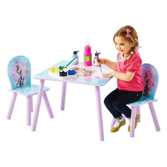 LA REINE DES NEIGES Ensemble Table Et 2 Chaises