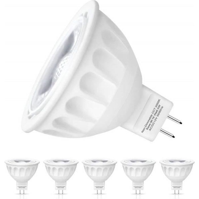 Ampoule Chaud3000kAcdc Led Gu Gu5 LedEquivalent 6 35w Mr16 Halogène500lumenBlanc 12vlot De 3 Spot 5 50w f6vmYbgI7y