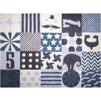 TAPIS 1 Pied sur Terre - 211681 - M. LOYAL BLEU 130 x… TAPIS 1 Pied sur Terre - 211681 - M. LOYAL BLEU 130 x…