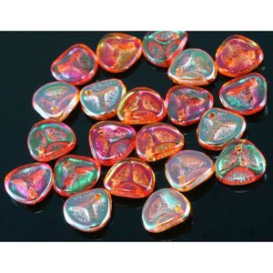 10 CITROUILLES Cristal de Bohême 6 X 8 MM TURQUOISE