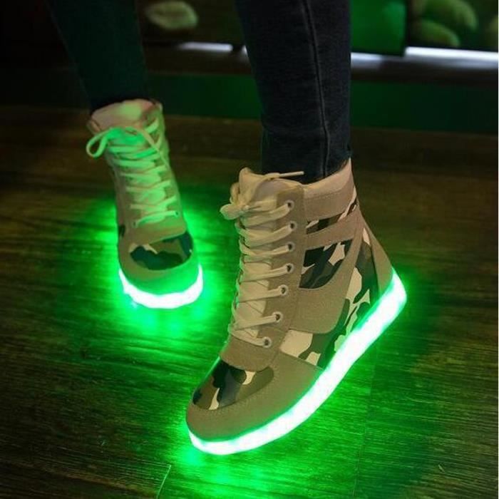 Croix Blanc Montantes Led Chargeable Homme Femme Usb Ange Chaussures Gifts Lumineux 7 Basket Couleurs Blancunisexe Sneakers RqSdAZ