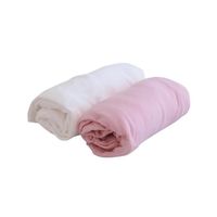 DRAP HOUSSE DOUX NID Lot de 2 draps housse Blanc/rose 70x140 c DRAP HOUSSE DOUX NID Lot de 2 draps housse Blanc/rose 70x140 c