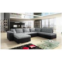 CANAPÉ - SOFA - DIVAN Canapé angle U Alta 2 gris noir Angle gauche CANAPÉ - SOFA - DIVAN Canapé angle U Alta 2 gris noir Angle gauche