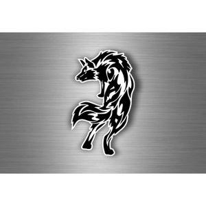 D&eacute;calque De Vinyle De Loup Autocollant Accessoire Pour