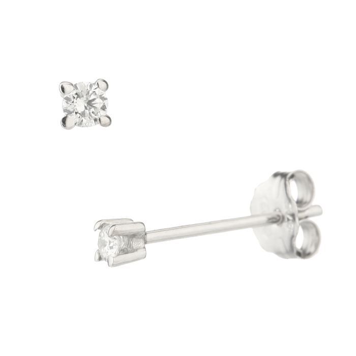 MONTE CARLO STAR Boucles d'oreilles clous Or blanc 375° et Diamants Femme
