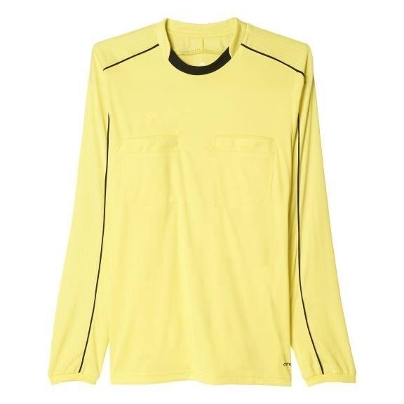 ADIDAS REF16 Maillot Manches Longues - Jaunes/Noir