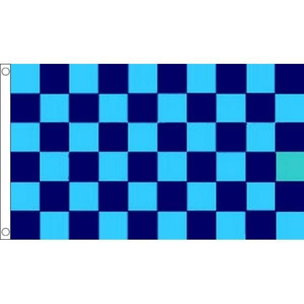 Drapeau Damier Bleu ciel et bleu marine 150x90c... Achat / Vente