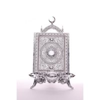 BOITE A BIJOUX Coran Livre Support de Rangement avec boîte argent BOITE A BIJOUX Coran Livre Support de Rangement avec boîte argent