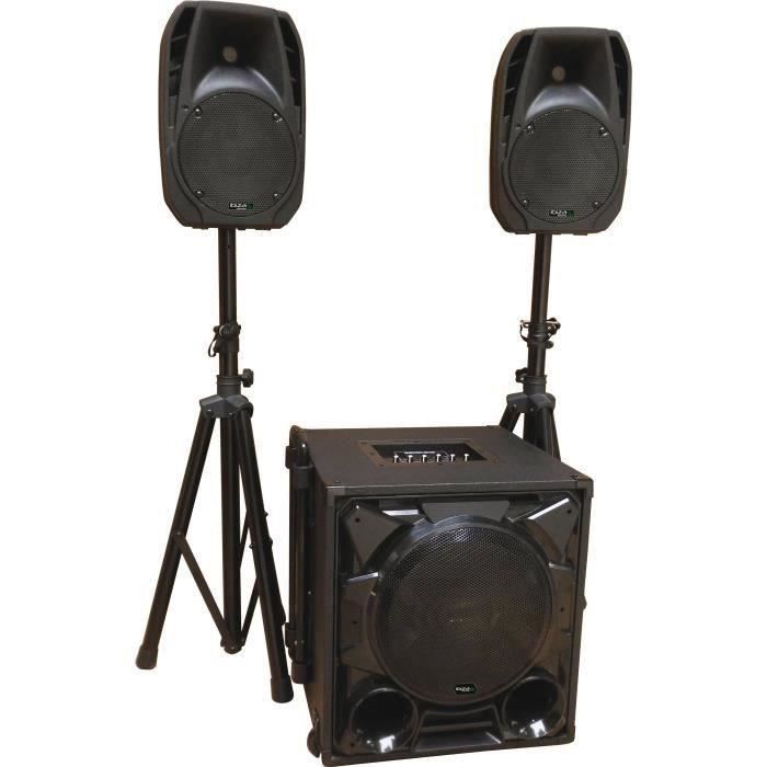 IBIZA CUBE1100-BT Système de sonorisation triphonique 2.1 12''/30cm 1100w - Noir