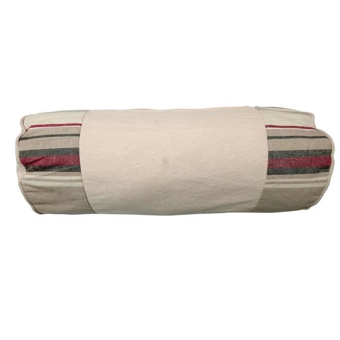 SOLEIL D'OCRE Coussin polochon Stripes 20x50 cm taupe