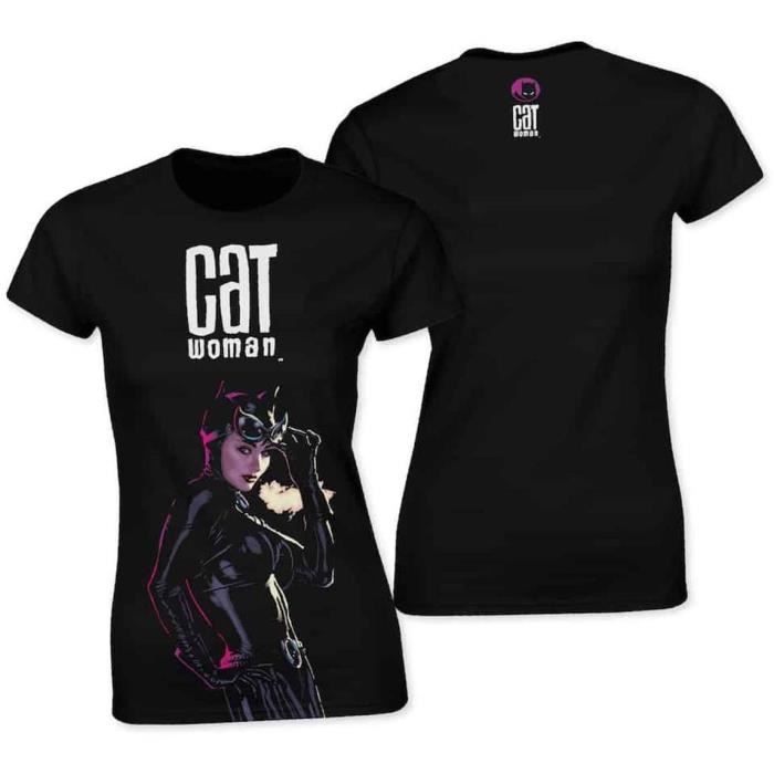 DC COMICS T-shirt Catwoman Femme Noir