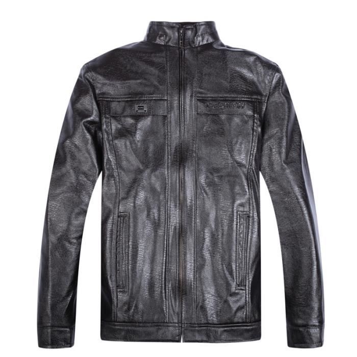 Imperméable café Rouge Cuir moto Punk noir Marque 1 Pu Veste De Faux En Homme qzaFOnwWF1