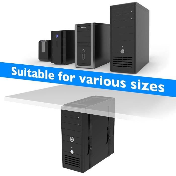 Sous Le Bureau PC CPU Holder Straps Computer Tour3