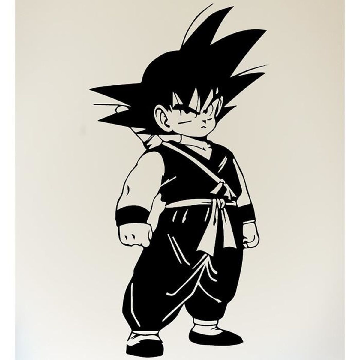 Dessin Dbz Noir Et Blanc SON GOKU Sticker Autocollant Dragon Ball Z - DBZ Manga (Petit - 30x60cm