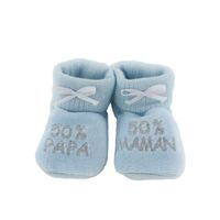 COFFRET CADEAU TEXTILE Chaussons bébé brodés 50%papa 50%maman Happy baby COFFRET CADEAU TEXTILE Chaussons bébé brodés 50%papa 50%maman Happy baby