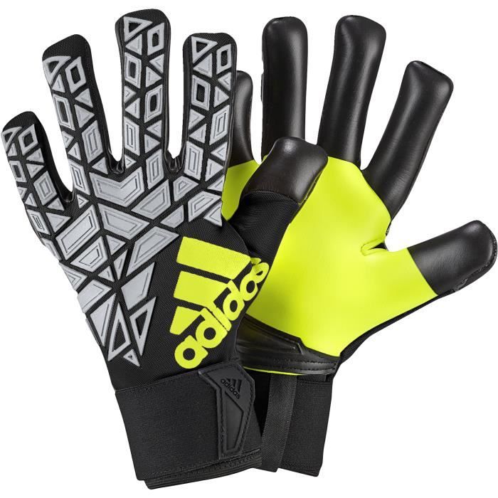 Gants adidas Ace Pro Noir/argent/jaune fluo - Achat / Vente sous ... Gants adidas Ace Pro