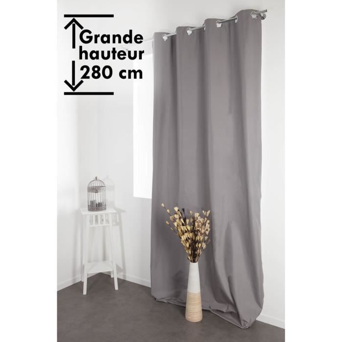 Rideau Occultant 135 x 280 cm Grande Hauteur à Oeillets Tissu de ... Rideau Occultant 135 x 280 cm Grande Hauteur à Oeillets Tissu de ...