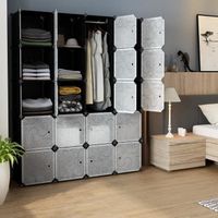 ARMOIRE DE CHAMBRE Armoire Penderie 20 Cubes LANGRIA Modulable Meuble ARMOIRE DE CHAMBRE Armoire Penderie 20 Cubes LANGRIA Modulable Meuble