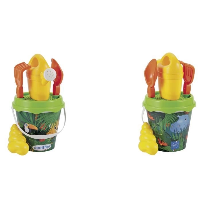 ECOIFFIER Seau garni décor Jungle 17 cm