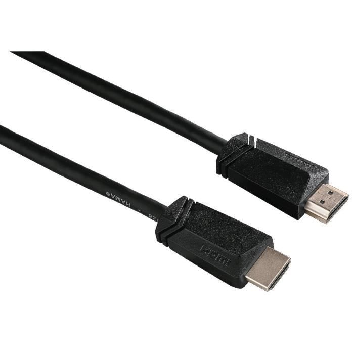 HAMA Câble HDMI grande vitesse - Noir 0.75M