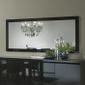 Miroir Mural Rectangulaire Noir Laqué Design Helena L145 X P4 X H85