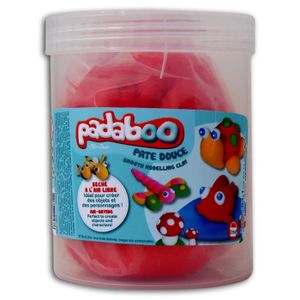 PADABOO Seau de 250g de pâte ? modeler - rouge