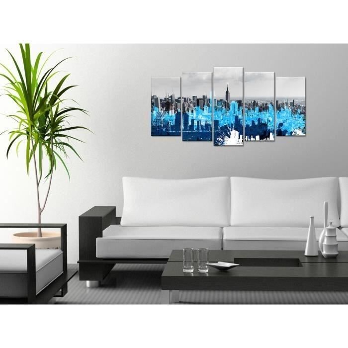 Tableau Déco Graphique Ville de New York - 150x80 cm