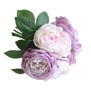 10 x Roses Violet//Violet Art Fleurs-Soie Fleurs