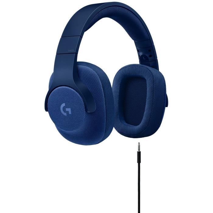 LOGITECH Micro Casque Gamer G433 Bleu - Pour PC, PS4, Xbox One et Nintendo Switch
