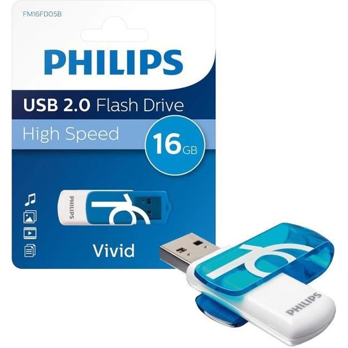 PHILIPS - Clé USB - Vivid - 16 Go - USB 2.0