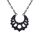 Collier pendentif noir phases lunaires, lune inca