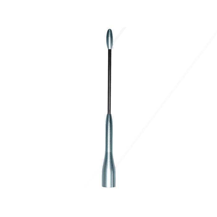 Antenne Arrondie 12 cm - Aluminium poli - Argent noir
