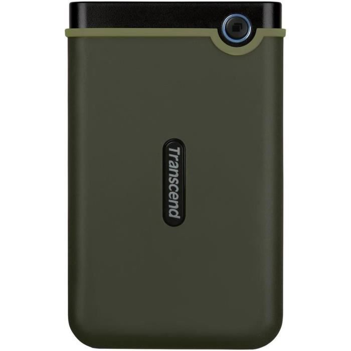 TRANSCEND Disque dur externe HDD USB 3.0 - Vert Militaire - Antichoc - 1 To