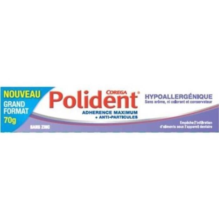 POLIDENT Creme adhesive hypoallergenique - 70g