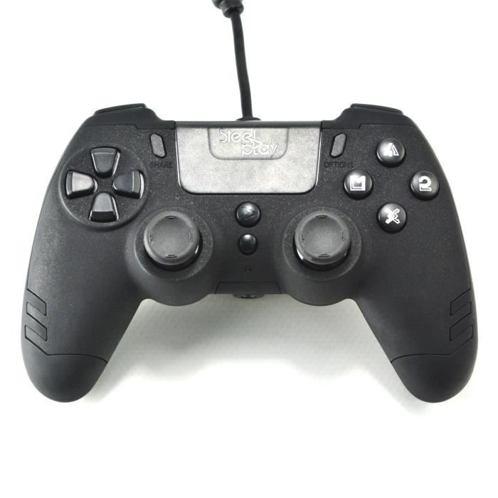 Manette filaire SteelPlay Metaltech Noire pour PS4