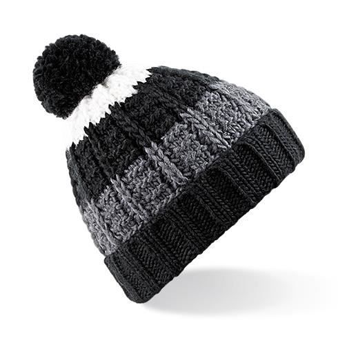 BONNET , CAGOULE Bonnet Chamonix Beechfield Noir Gris Blanc