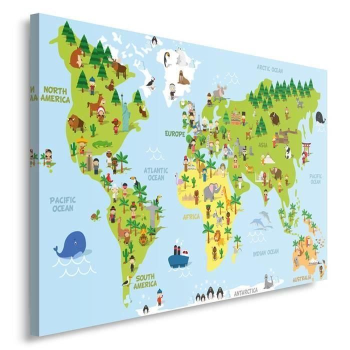 La carte du monde : une idée déco pour voyager depuis son ...