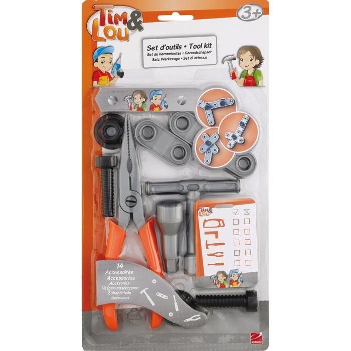Chariot De Ménage Tim Et Lou Set d'outils de bricolage : Pince et accessoires aille Unique Coloris